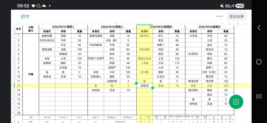 兴海9.1-9.4食谱-食谱论坛-公告-北京市兴海学校论坛 |北京市兴海学校校园墙 | 校园交流平台 - Powered by xinghai.ltd