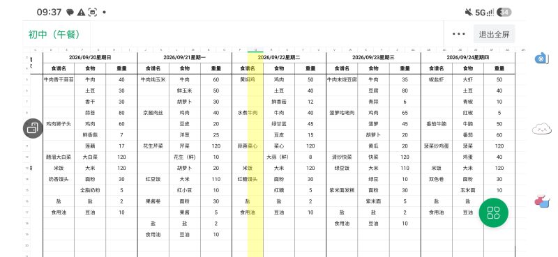 兴海9.20-9.24食谱-北京市兴海学校论坛 |北京市兴海学校校园墙 | 校园交流平台 - Powered by xinghai.ltd